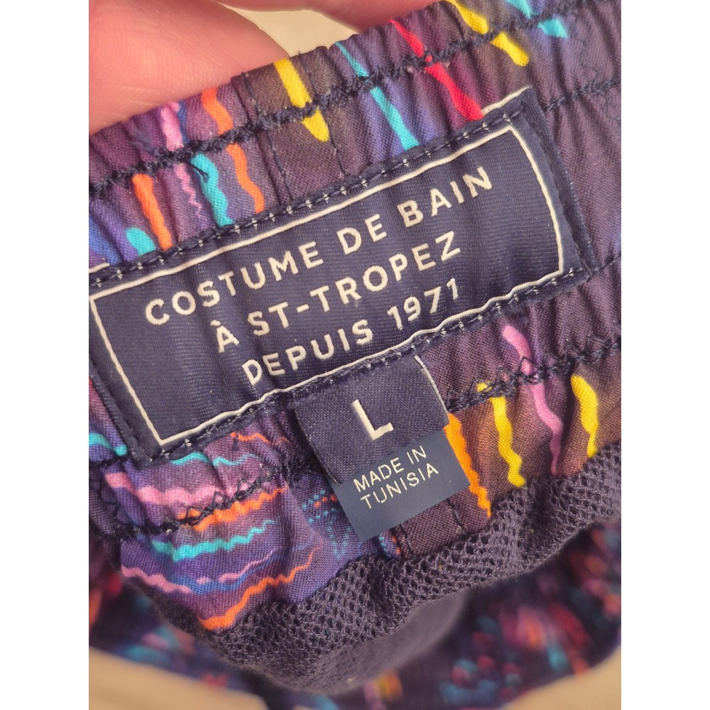 Vilebrequin St Tropez Mens Firework Starfish Print Swim Trunks Navy Blue Large - Picture 6 of 13